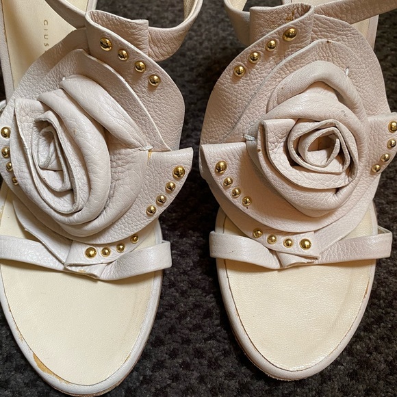 Giuseppe Zanotti cream floral heels size 7 - Picture 5 of 6